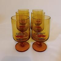 6 bicchieri baffo rosso della Martini anni '70