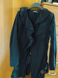 trench donna primaverile elegante blu