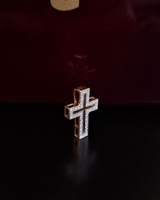 Ciondolo Croce Oro 18Kt B.H. Mayer Diamanti