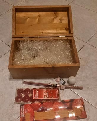 Bauletto legno massello cm 33 x 19 x H 16