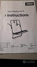 portabici Thule backpack 973 kit 15 per 3 bici