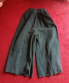 Gonna pantalone cotone verde taglia unica