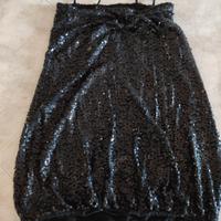 vestito  corto tutto di paillettes nero