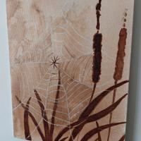 Dipinto realizzato con pittura al caffè