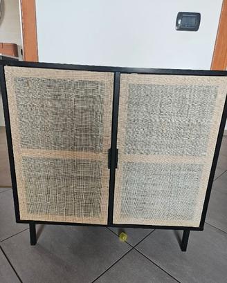 Mobiletto ante in paglia