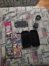 Nintendo switch lite + 5 giochi + accessori