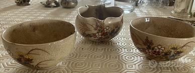 Set Sakè Vintage Ceramica Giapponese Satsuma