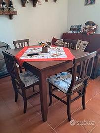 tavolo in legno 120 cm rettangolare allungabile