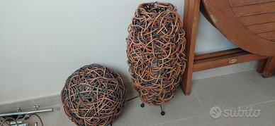 02 Lampade d'arredo in rattan