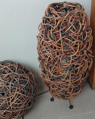 02 Lampade d'arredo in rattan
