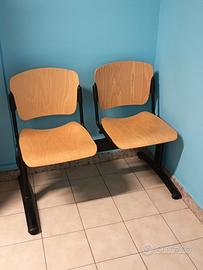 panca per sala d'attesa 2 posti