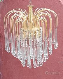 Lampadario in vetro di Murano stile Venini 