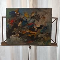 Quadro Olio su Cartone Astratto