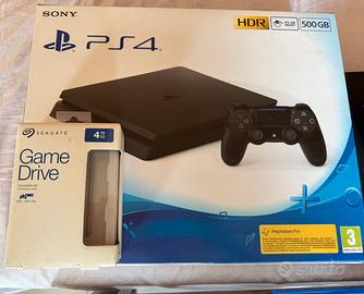 PlayStation 4 Slim 500GB + Hard Disk 4TB