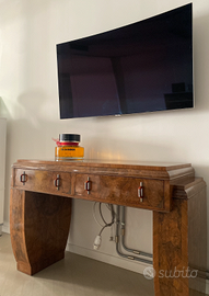 Credenza / Console Art Déco in radica anni ’30
