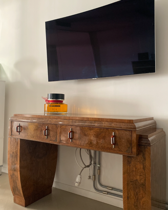 Credenza / Console Art Déco in radica anni ’30