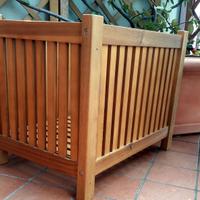 Fioriere ( n. 2) in legno di acacia , nuove