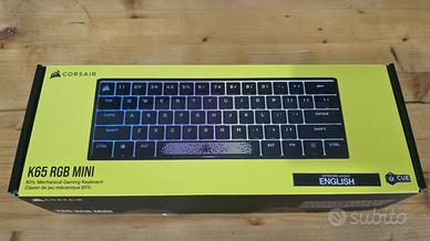 Corsair K65 RGB Mini moddata + keycaps Ice Blue