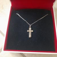 Collana Bliss con croce in acciaio