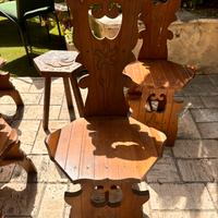 Sedie in legno + sgabello