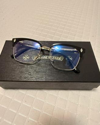 occhiali neri senza bordi chrome hearts