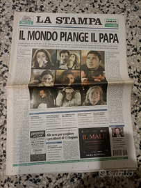 Giornale Morte Papa Giovanni Paolo II