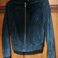 Giacca giubbotto bomber blouson donna blu