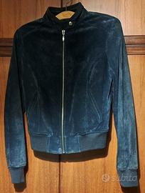 Giacca giubbotto bomber blouson donna blu