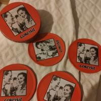 Coca Cola 4 sottobicchieri con custodia Cokeisit