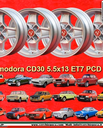 4 Cerchi FIAT Cromodora CD30 5.5x13 Autobianchi