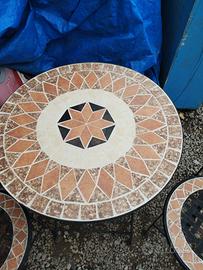 Tavolo e sedie in ferro battuto