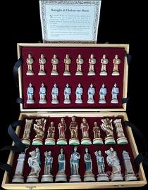 Scacchi nigri la battaglia Charlons dipinti a mano