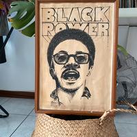 Litografia "Black Power" di Bruno Caruso del 1968.