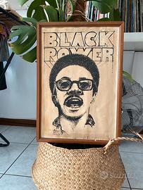 Litografia "Black Power" di Bruno Caruso del 1968.