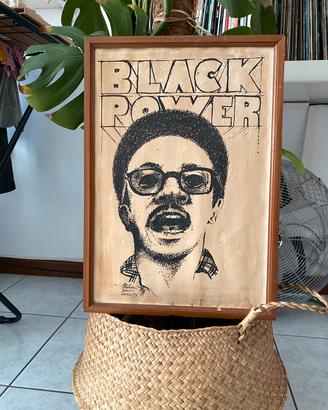 Litografia "Black Power" di Bruno Caruso del 1968.