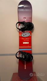Snowboard Quechua RN'X 2 155cm Attacchi Stomp Pad