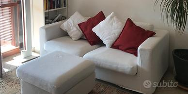 Divano letto sfoderabile Confalone due posti+ pouf