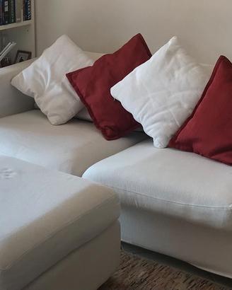 Divano letto sfoderabile Confalone due posti+ pouf