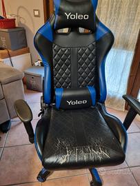 sedia con rotelle da scrivania per giocare 