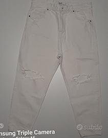 Jeans bianco bershka uomo