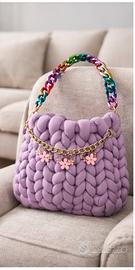Borsa Chunky modello Amélie Lilla Handmade