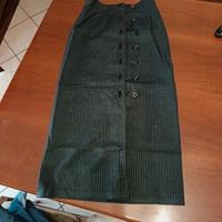 gonna lunga gessata con bottoni taglia s/m