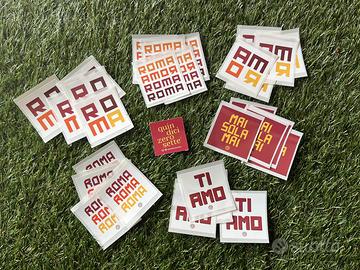 30 Stickers adesivi  AS Roma “TI AMO”