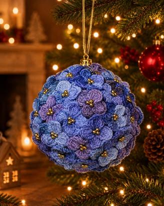 Palline di natale artigianali ortensie