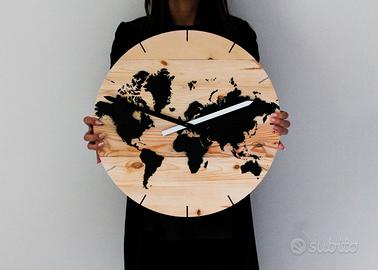 Orologio legno MONDO D.45cm