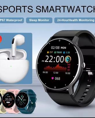 Smartwatch Multifunzione + cuffiette bluetooth!