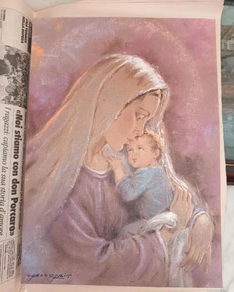 Madonna con bambino dipinto Carlo Parisi