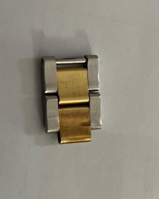 Maglia piena acciaio/oro per Rolex