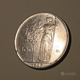 100 lire minerva 1957 qFDC