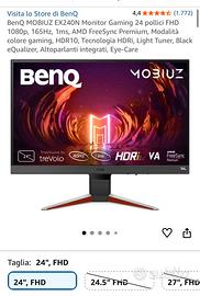 Monitor benq 165hz fhd